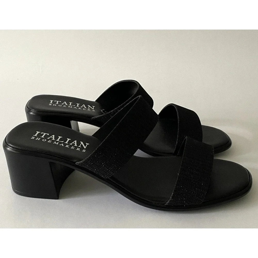 Italian Shoemakers Frannie Womens Sz 9 Chunky Block Heel Strapped Sandal Formal